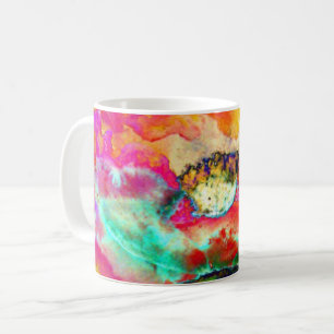 Colorful retro Abstract Poppy watercolor Coffee Mug