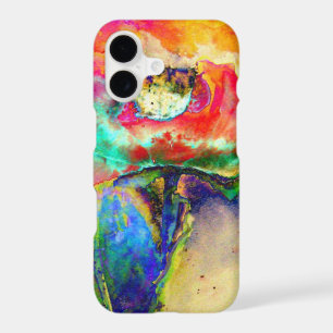 Colorful retro Abstract Poppy watercolor iPhone 17 Case