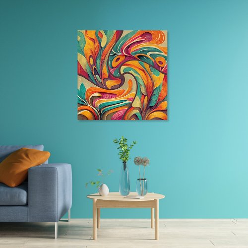 Colorful Retro Abstract Poster