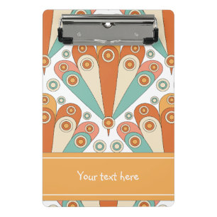 Colorful retro abstract vintage design mini clipboard