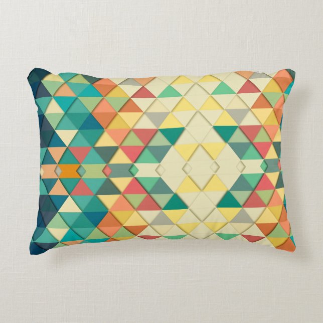 Colorful Retro Accent Pillow (Front)