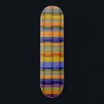 Colorful retro art stripes graphic design skateboard deck<br><div class="desc">Art wicker graphic design</div>