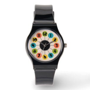 Colorful Retro Atomic Mid Century Modern Watch
