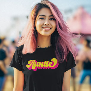 Colorful Retro Auntie  T-Shirt