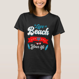 Colorful Retro Beach Saying T-Shirt Art