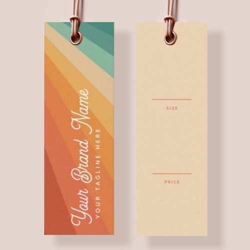 Colorful Retro Brand Product Hanging Tag