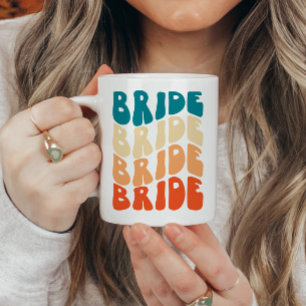 Colorful Retro Bride Mug Gifts For Bride To Be