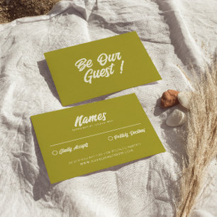 Colorful Retro Bright Bold Unique Modern Wedding  RSVP Card