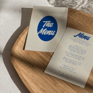Colorful Retro Bright Funky Modern Dinner Wedding Menu