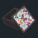 Colorful Retro Butterflies And Flowers Pattern Gift Box<br><div class="desc">Cool colorful retro butterflies and flowers pattern Design is available on other products and can be requested on any product offered by Zazzle.</div>