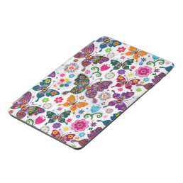 Colorful Retro Butterflies And Flowers Pattern iPad Mini Cover