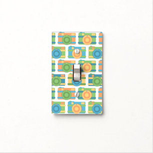 "Colorful Retro Cameras" Light Switch Cover