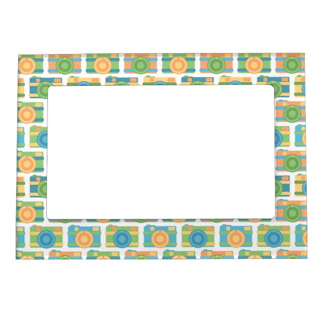 "Colorful Retro Cameras" Magnetic Frame (Front)