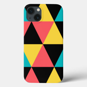 Colorful, retro cheerful geometric graphic pattern iPhone 13 case