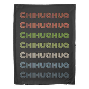 Colorful Retro "Chihuahua" Duvet Cover