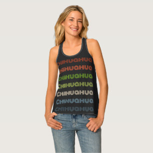 Colorful Retro Chihuahua Tank Top