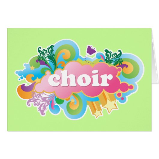 Colorful Retro Choir Design Gift (Front Horizontal)
