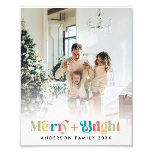 Colorful Retro Christmas Family Photo