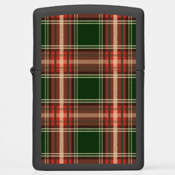Colorful Retro Christmas Holiday Tartan Plaid Zippo Lighter by Home_Sweet_Holiday at Zazzle