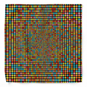 Colorful Retro Circle Bandana Cool & Modern Style