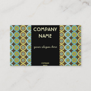 Colorful Retro Circles Business Card