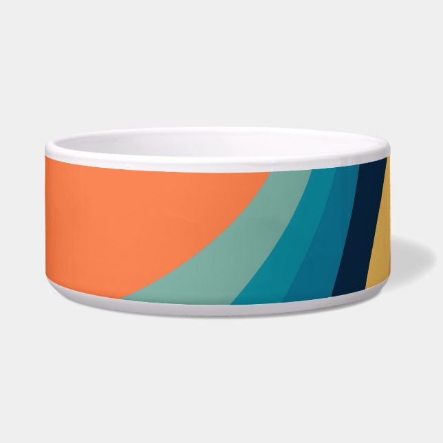 Colorful retro circles design bowl (Front)