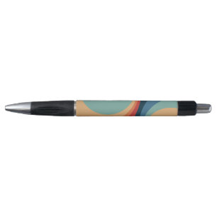 Colorful retro circles design pen