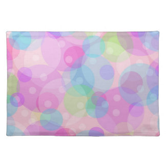 Colorful Retro Circles Design Placemat