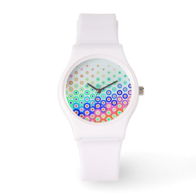 Colorful Retro Circles Watch (Front)