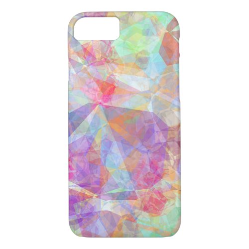 Colorful Retro Cool Polygon Mosaic Art Pattern iPhone 87 Case
