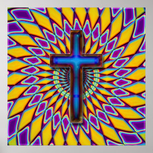 COLORFUL RETRO CROSS POSTER