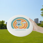 Colorful Retro Disc Golf<br><div class="desc">Get ready to level up your game with this vibrant and stylish disc golf design! Featuring bold retro stripes,  sleek lines,  and a dynamic disc in motion,  this graphic captures the energy and fun of every throw. 

Personalize and add a name or text.</div>