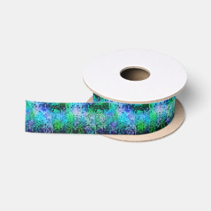 Colorful Retro Disco Glitter Satin Ribbon