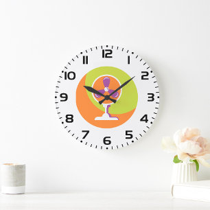 Colorful Retro Electric Fan Summer Pop Art Large Clock