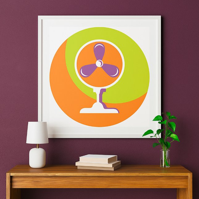 Colorful Retro Electric Fan Summer Pop Art Poster (Creator Uploaded)