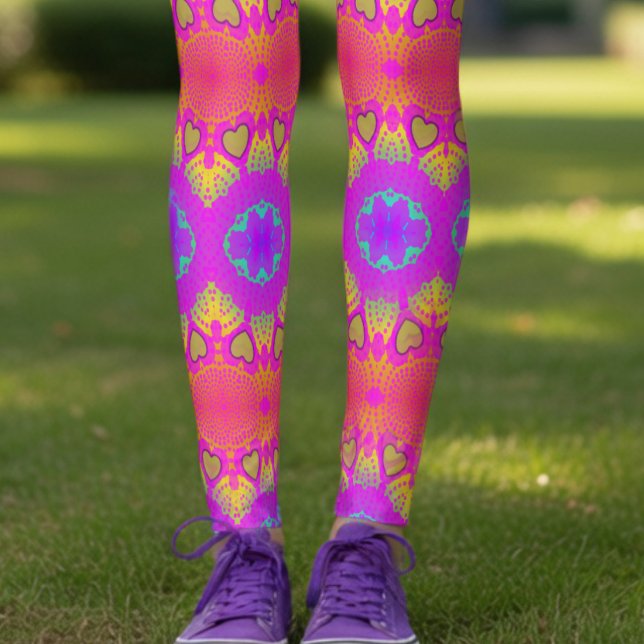 Colorful Retro Festival Leggings (If you love color, you will defeninatly love this wacky but cute leggings.)