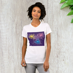 Colorful Retro Fireworks Burst T-Shirt