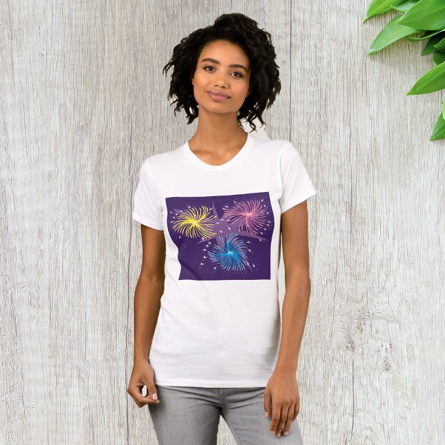 Colorful Retro Fireworks Burst T-Shirt (Creator Uploaded)