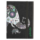 Colorful Retro Floral Elephant & Diamonds 2