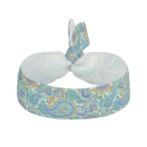 Colorful Retro Floral Paisley Pattern Hair Tie