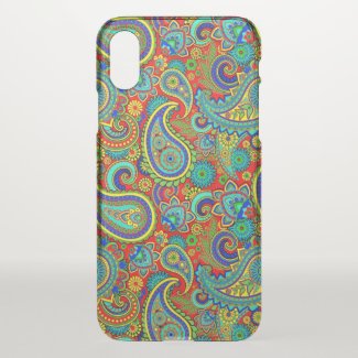 Colorful Retro Floral Paisley Pattern