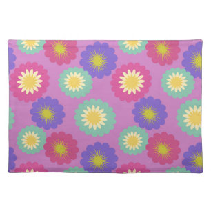 Colorful Retro Floral Placemat