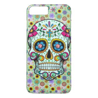 Colorful Retro Floral Sugar Skull