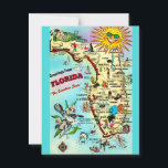 Colorful Retro Florida Postcard<br><div class="desc">It's a classic!  A retro postcard greeting from Florida repurposed!</div>