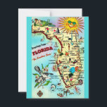 Colorful Retro Florida Postcard<br><div class="desc">It's a classic!  A retro postcard greeting from Florida repurposed!</div>