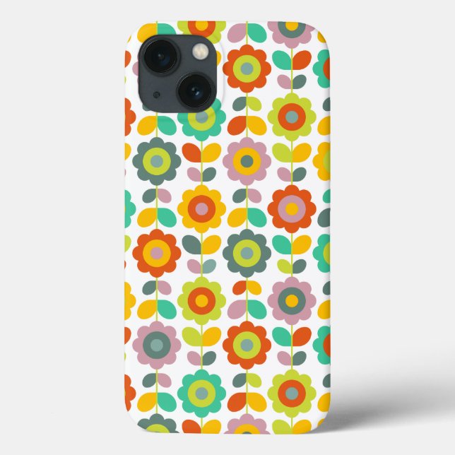 Colorful Retro Flower Case-Mate iPhone Case (Back)