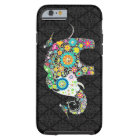 Colorful Retro Flower Elephant & Birds