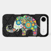 Colorful Retro Flower Elephant Design Case-Mate iPhone Case (Back (Horizontal))
