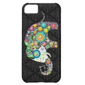 Colorful Retro Flower Elephant Design Case-Mate iPhone Case (Back)