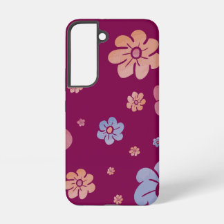 Colorful Retro Flower Pattern | Cute Groovy Floral Samsung Galaxy S22 Case
